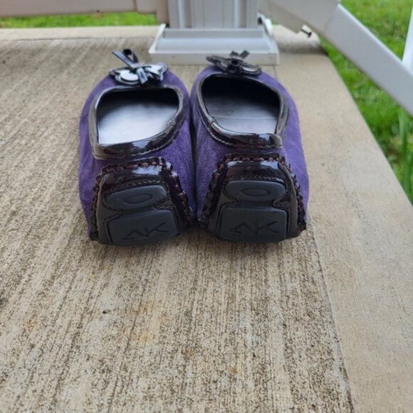 Anne Klein size 7.5 Royal Purple floral ballet flats - Picture 4 of 7